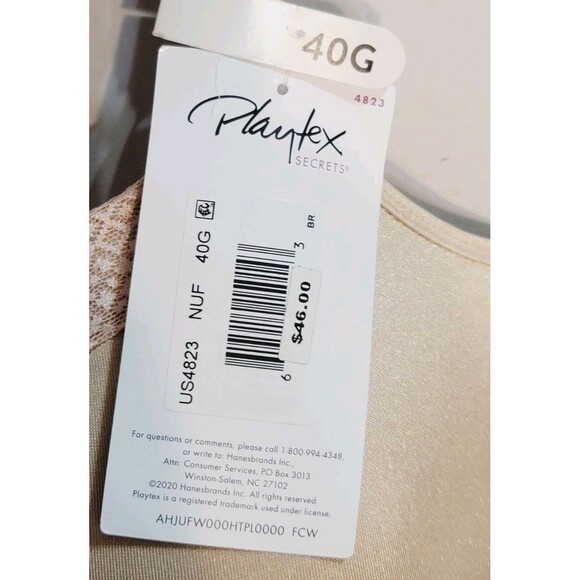 Playtex Secrets Amazing Shape Balconette Underwire Bra 4823 Molded Cups Nude 40G - Picture 6 of 8